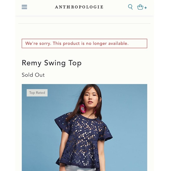 NWT Anthropologie Eli + Ali Remy Swing Top Navy - Picture 3 of 8